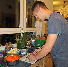 Russischer Borschtsch mit Nikolai