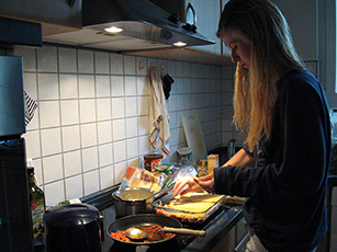 Lasagne backen mit Carlotta