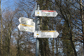 Kirschbaumpfad-Wegweiser
