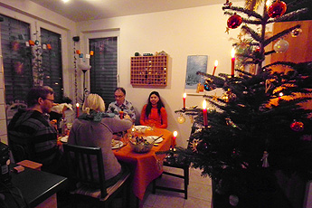 Weihnachtsessen in der Sprachpension