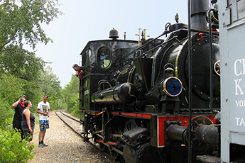 und mit der Dampf-Eisenbahn im Elsass