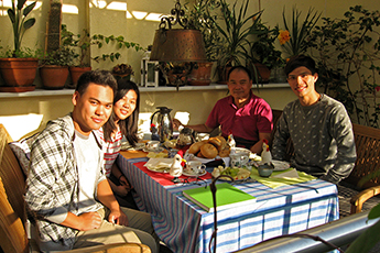 Frühstück mit Gästen aus Taiwan